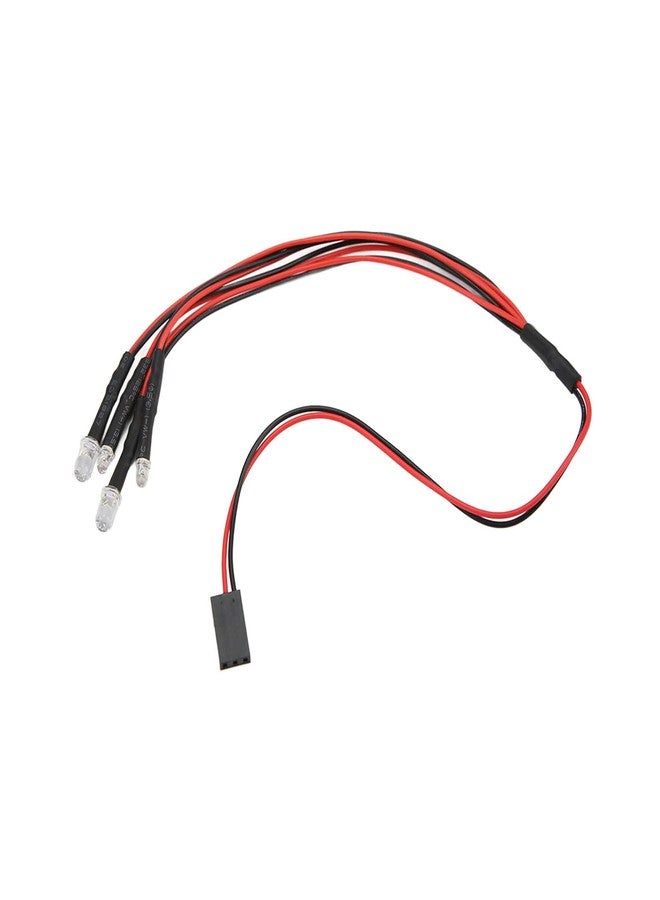 شيوى أضواء LED لسيارات التحكم عن بعد، 5-9 فولت، محاكاة، 2 أبيض و2 أحمر، أضواء جذابة وعملية لسيارات التحكم عن بعد، متوافقة مع Axial Scx24 - Image 2